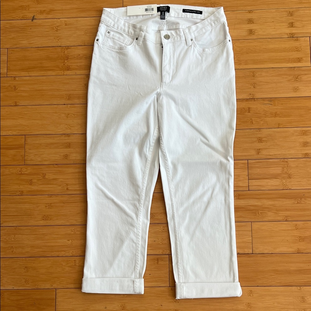 Jones New York Women's White Ankle Jeans - Picture 4 of 5